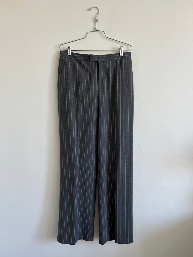 CHARCOAL PINSTRIPE TROUSERS