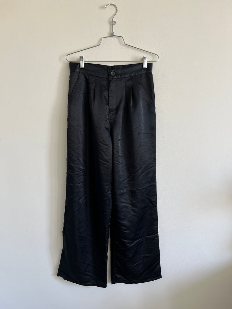 SILKY BLACK TROUSERS